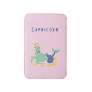 Tapete De Banheiro Capricórnio Rosa, zodíaco, estampa de estrela
