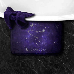 Tapete De Banheiro Capricórnio Roxo   Astrologia Horóscopo