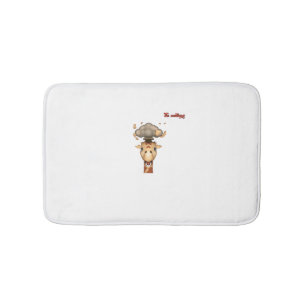 Tapete De Banheiro cara de emoji explodindo girafa