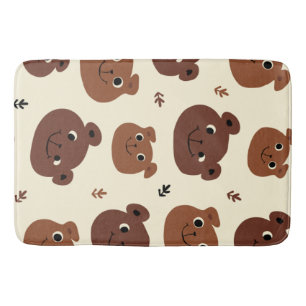 Tapete De Banheiro Cara de urso engraçado