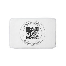 Tapete De Banheiro Carregue seu próprio código QR e texto personalizá
