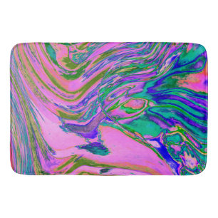 Tapete De Banheiro Carta de Couro Abstrata Respingos de Cor Rosa Vibr