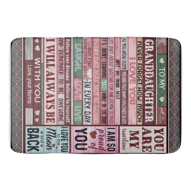 Tapete De Banheiro Carta Personalizada À Minha neta (Frente)