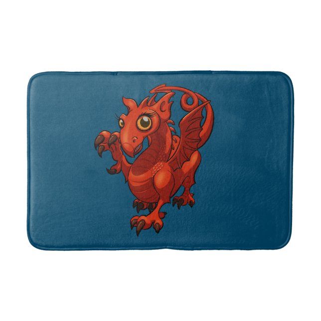 Tapete De Banheiro Cartografia Rampant Little Welsh Baby Red Dragon (Frente)