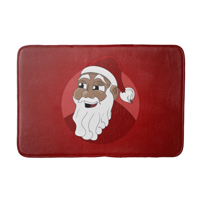 Tapete De Banheiro Cartoon Black Santa Claus (Frente)