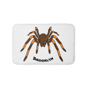 Tapete De Banheiro Cartoon de aranha-do-marrom e-laranja-acastanhado