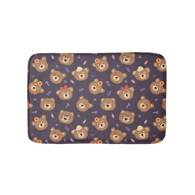 Tapete De Banheiro Cartoon de Urso Marrom Urso Bath Mat (frente)