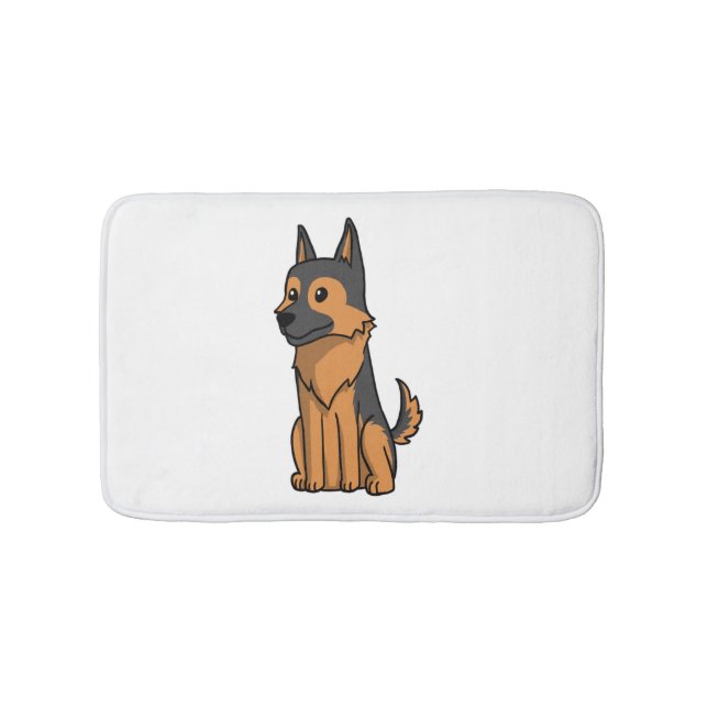 Tapete De Banheiro Cartoon german shepherd (frente)