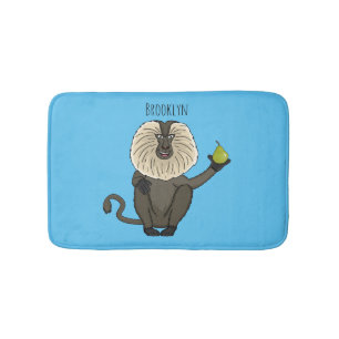 Tapete De Banheiro Cartoon macaco macaco-cauda-leão engraçado