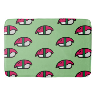 Tapete De Banheiro Cartum Kawaii Sushi, Arroz de Peixe e Matéria-Pri