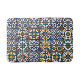Tapete De Banheiro Casa Colorida Azulejo 