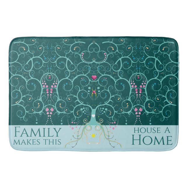Tapete De Banheiro Casa da Família - Boas-vindas Bath Mat (Frente)