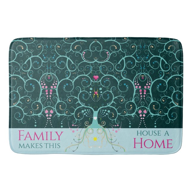 Tapete De Banheiro Casa da Família Boas-vindas Mat Tree Life Bath Mat (Frente)