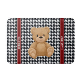 Tapete De Banheiro Casa do Urso Houndstooth,