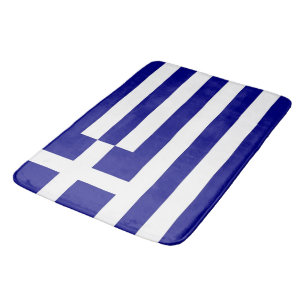 Tapete De Banheiro Casaco grande de banho com bandeira de Grécia