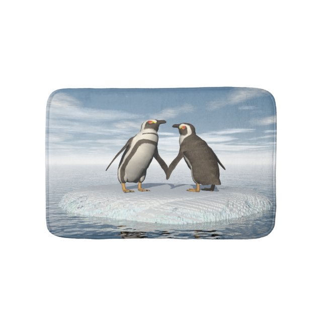 Tapete De Banheiro Casal dos pinguins (frente)