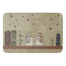 Casal Folkart Snowmen de inverno