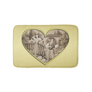 Tapete De Banheiro Casal Vintage Romance, homem e mulher, ouro