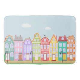 Tapete De Banheiro Casas Fechas Pastel Bath Mat