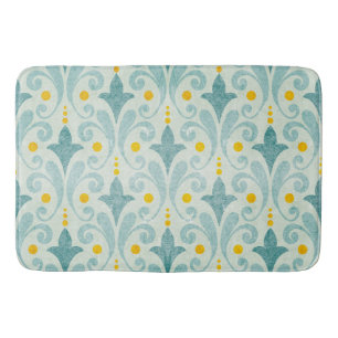 Tapete De Banheiro Casca de banho azul e amarelo