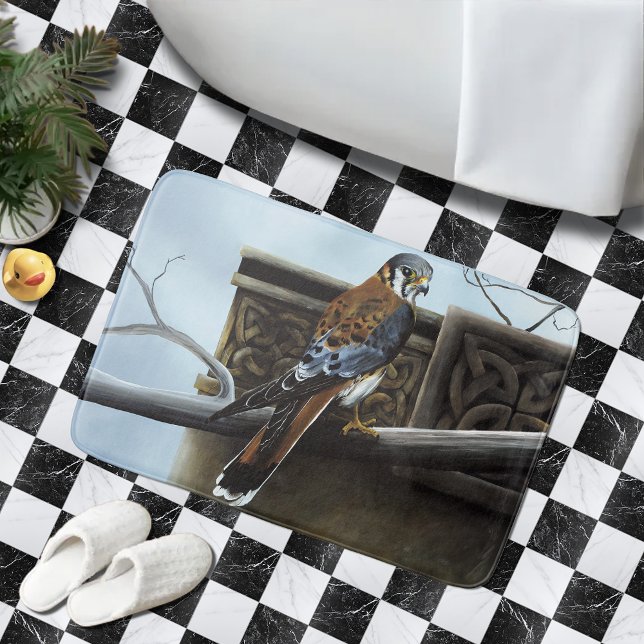 Tapete De Banheiro Castle Celtic Kestrel Bird (Criador carregado)