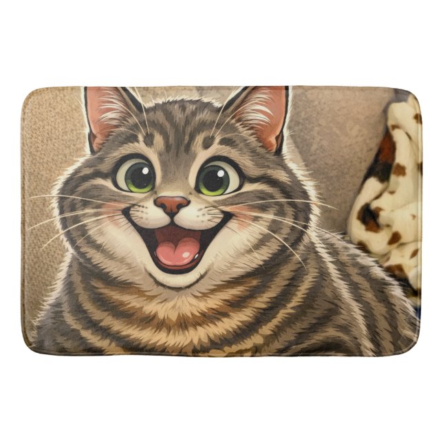 Tapete De Banheiro Cat caricature (Frente)