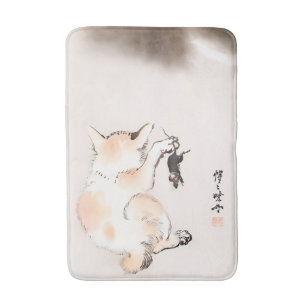 Tapete De Banheiro CAT E RATO por Kyosai Kawanabe)
