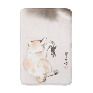 Tapete De Banheiro CAT E RATO por Kyosai Kawanabe)