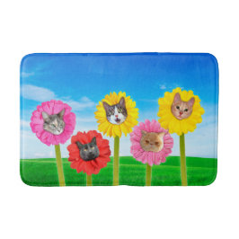 Tapete De Banheiro "Cat Flower" Jardim LOL Engraçado Bath Mat