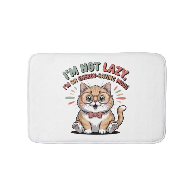 Tapete De Banheiro Cat in Energy Saving Mode (frente)
