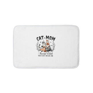 Tapete De Banheiro Cat Mãe Social Club Ghost Cat Halloween Gothic Bla
