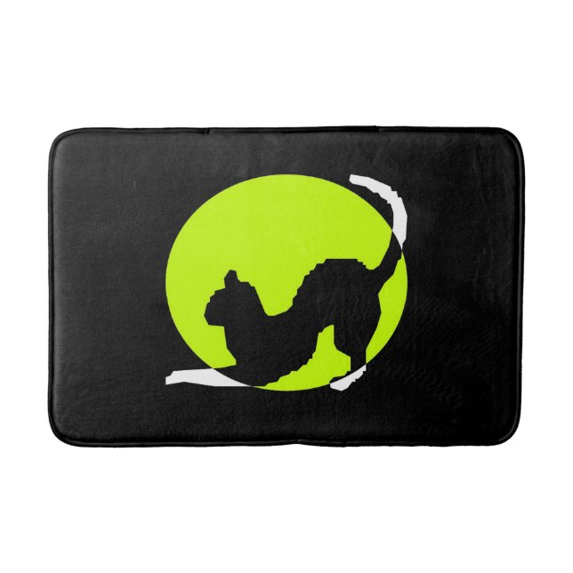Tapete De Banheiro Cat Silhouette Bath Mat (Frente)