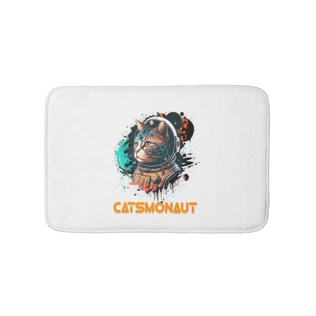 Tapete De Banheiro Catsmonaut Astronauta Cat Ou Gato Espacial (frente)