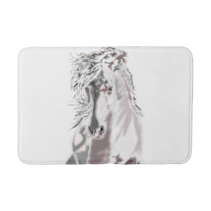 Tapete De Banheiro Cavalo Branco