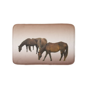 Tapete De Banheiro Cavalos de Raiva Matas de Banho Animal