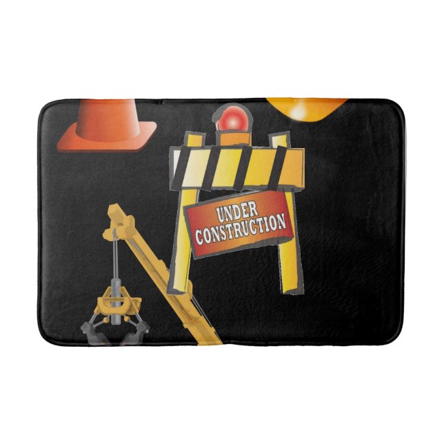 Tapete De Banheiro caverna masculina em casa de banho de construção (Frente)