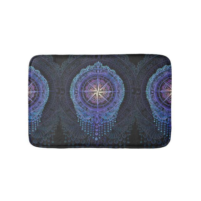 Tapete De Banheiro Celestial Compass Mandala (frente)