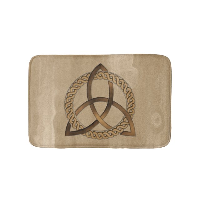 Tapete De Banheiro Celta Triquetra Trinity Knot Bath Mat (frente)