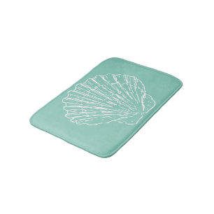 Tapete De Banheiro Célula Náutica Branca Em Seafoam Green