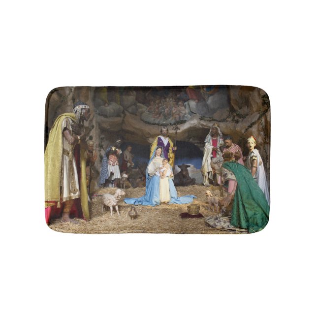 Tapete De Banheiro Cena de Natal Antiquada (frente)