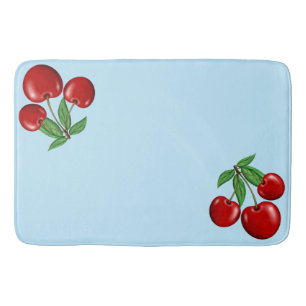 Tapete De Banheiro Cerejas Vermelhas Design Personalizável