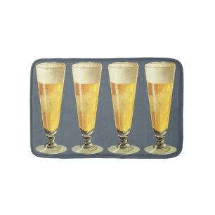 Tapete De Banheiro Cerveja Draft Alta Vintage, Bebida Alcoólica