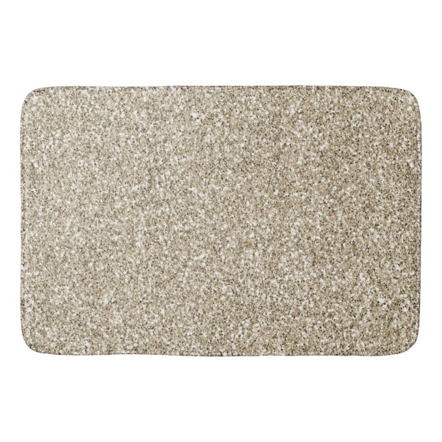 Tapete De Banheiro Champagne Dourada Glitzy Glitter (Frente)