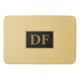 Tapete De Banheiro Champanhe Monograma Bath Mat