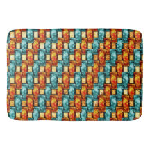 Chapas retangulares esculpidas e manchadas, ciano 