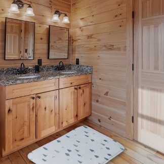 Tapete De Banheiro Chapéu de Banheira do Tema da Montanha de inverno