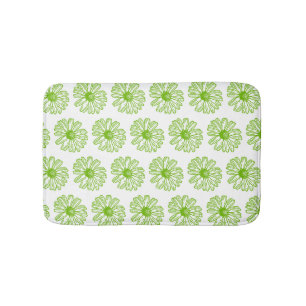 Tapete De Banheiro Chartreuse Green Daisy Impressão, Hippie Flower Im