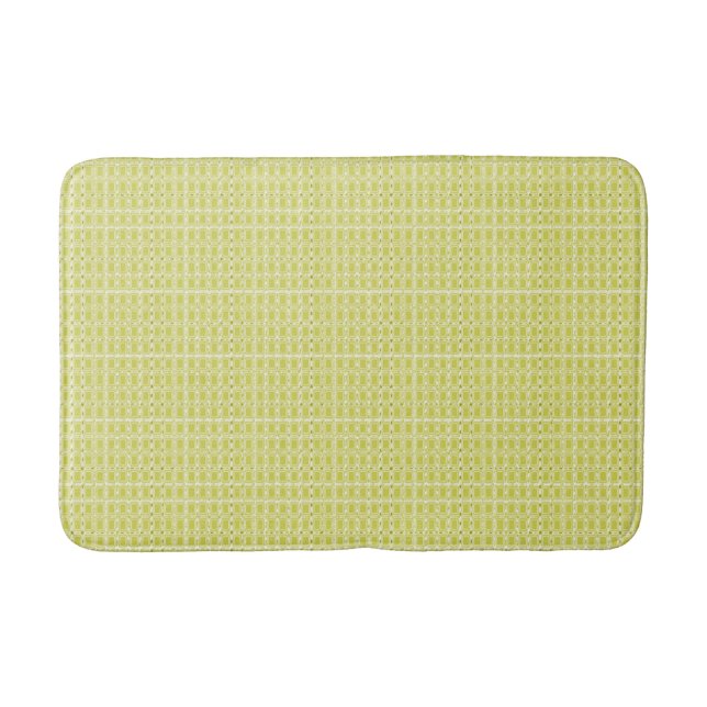 Tapete De Banheiro Chartreuse-Royalty-Plaid-Traditional-Bath-Rug-SML (Frente)