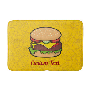 Tapete De Banheiro Cheeseburger Bathroom Mat