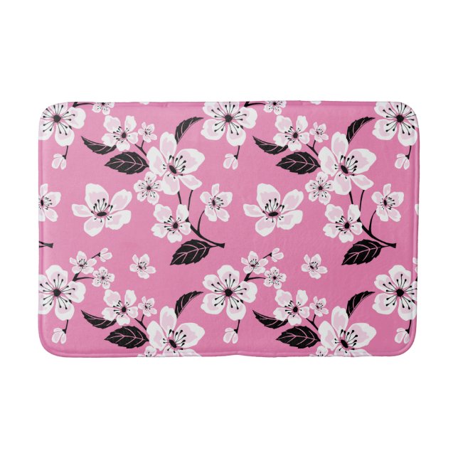 TAPETE DE BANHEIRO CHERRY BLOSSOM - SAKURA (LITE PINK) (Frente)